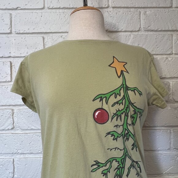 Grinch Christmas Tree Christmas Holiday cotton women’s t-shirt - Picture 2 of 3